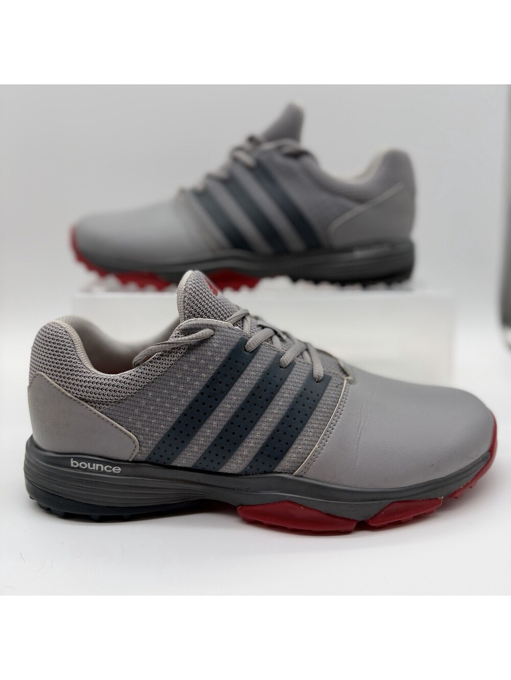 Adidas Mens Tour 360 Traxion Bounce Q44714 Gray Spikeless Golf Shoes Size 10